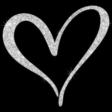 Imagem de Adesivo de decalque brilhante com glitter de PVC com coração de amor criativo brilhante para carros, laptops, motocicletas, parede, janela, bagagem, capa de arranhão, porta, multisuperfície (branco)