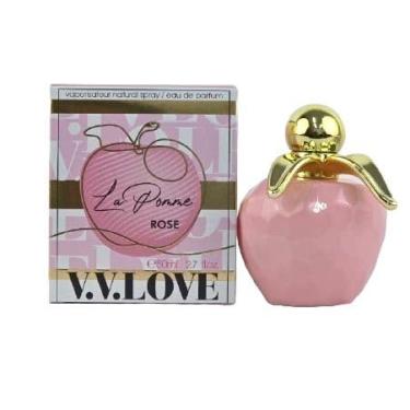 Imagem de V.V.LOVE La Pomme Rose, Perfume Feminino, Eau de Parfum, Frasco Rosa em Forma de Maçã, 80ml