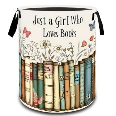 Imagem de VODRM Cesto de roupa suja e borboleta de flor, organizador de brinquedos para crianças e adultos, cesto de armazenamento impermeável de tecido Oxford para quarto, banheiro, decoração de casa