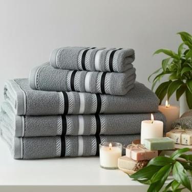 Imagem de Kit 3 Toalhas de Banho e Rosto 100% Algodão Premium – Toque Suave Alta Absorção e Durabilidade Toalhas Grandes e Macias Elegance Home (Jogo 2 Banho/1 Rosto Cinza)