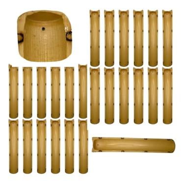 Imagem de 24 Porta Incenso Canaleta Bambu Envernizado