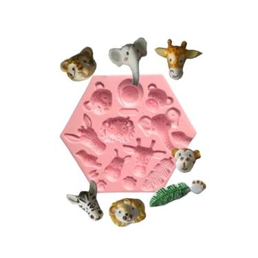Imagem de MOLDE DE SILICONE SAFARI, ANIMAIS, RESINA, CONFEITARIA