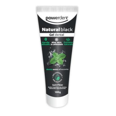 Imagem de Gel Dental Natural Black Carvão Ativado 100g Powerdent