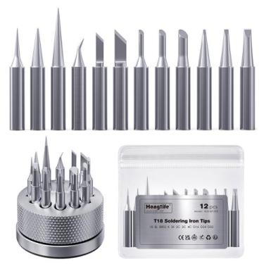 Imagem de Pontas de ferro de soldar HANGLIFE T18 para Hakko FX-888D (12 unidades