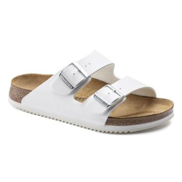 Imagem de Birkenstock Chinelos Arizona unissex para adultos, Branco 1018221, 2/2.5 UK Narrow