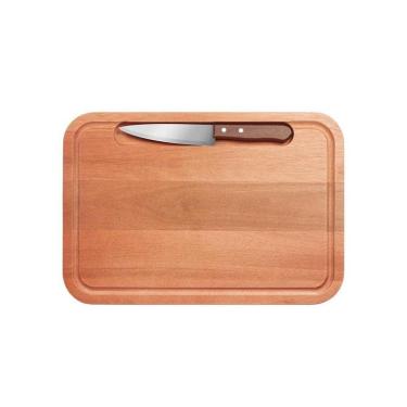 Imagem de Tábua De Madeira Eucalipto Para Churrasco Com Faca - Stolf