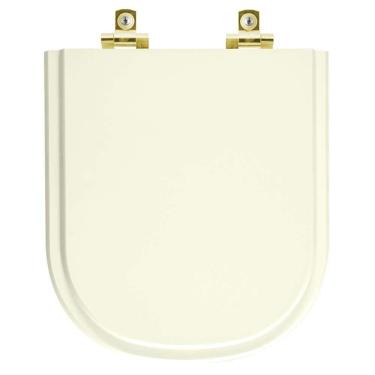 Imagem de Assento Sanitário Soft Close Etna Palha Para Vaso Icasa Com Ferragem Dourada