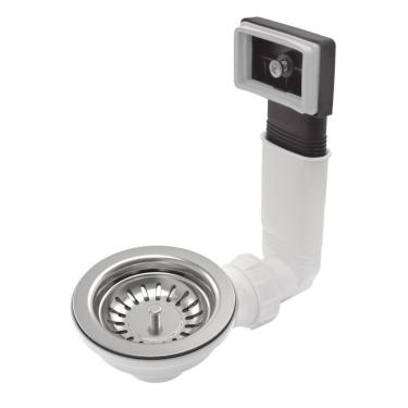 Imagem de Válvula Tramontina 4 1/2 Polegada Com Escape Em Aço Inox Polido E Polipropileno Para Pias E Cubas