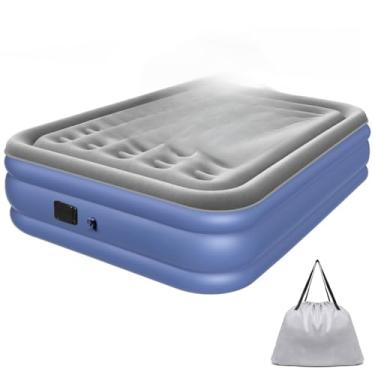 Imagem de Colchão Inflável com Bomba e Bateria Removível - Duplo com Carregamento Portátil para Uso em Qualquer Lugar, Ideal para Camping e Viagens(E【203x152x41cmSem travesseiro】)