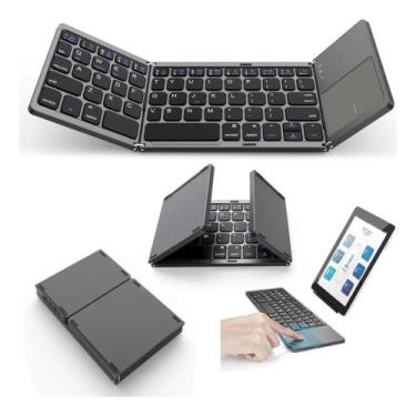 Imagem de Mini Teclado Touch Dobrável Bluetooth Para Celular e Tablet - StoreTha