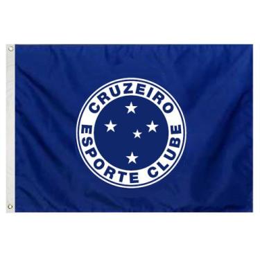 Imagem de Bandeira Oficial do Cruzeiro 128 x 90 cm - 2 Panos - JC Flamulas