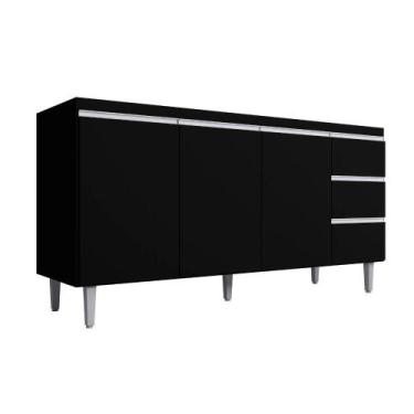 Imagem de Balcão Gabinete De Pia Para Cozinha Sem Tampo 150cm 3 Portas Andréia P