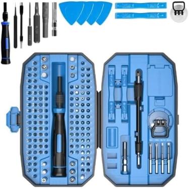 Imagem de Chave de Fenda 152 em 1 Kit Completo Reparo Eletrônico para PC Laptop iPhone Celular Smartphone
