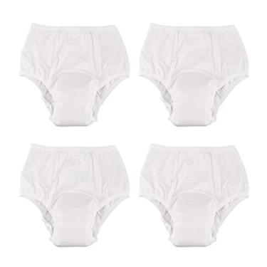 Imagem de Cuecas femininas GG de algodão para auxílio à incontinência, 4 peças, lavável, absorção de odor, fresca e confortável, para vazamentos, absorção de 150 a 200 ml, direcionada para mulheres ativas