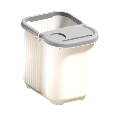 Imagem de OIIBWQ Banheira para pés com tampa, uso doméstico, pedicure, imersão para pés, com pontos de massagem, Branco Cinza, L