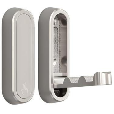 Imagem de Vortihive Pacote com 2 ganchos de parede dobráveis, resistentes de liga de zinco, ganchos dobráveis para banheiro, armário - pendurar, chave, mochila, toalha, roupas, chapéu (prata)