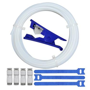 Imagem de Kit de tubo de PTFE, 2,5 mm ID × 4 mm OD, 5 m/5 m, compatível com Bambu Lab AMS X1/P1P/A1, CREALITY K2 Plus/Hi, FLASHFORGE 5M, Prusa MMU3 (kit de tubo de PTFE branco)