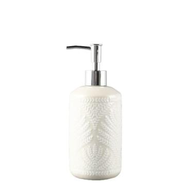 Imagem de Dispensador de sabão Loção de alívio cerâmica luxo leve, dispensador sabonete líquido, gel banho, shampoo, 550ml