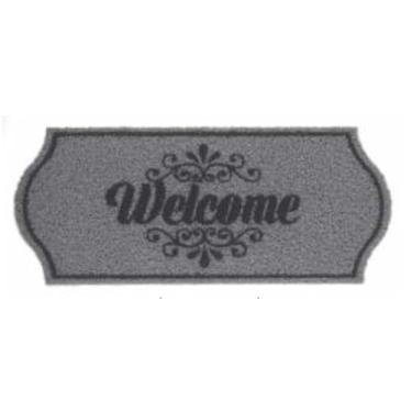 Imagem de Capacho Vinil Formas Welcome Cinza 30cmx70cm Kapazi