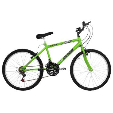 Imagem de Bicicleta de Passeio Ultra Bikes Esporte Aro 24 Reforçada Freio V-Brake – 18 Marchas Verde Kw