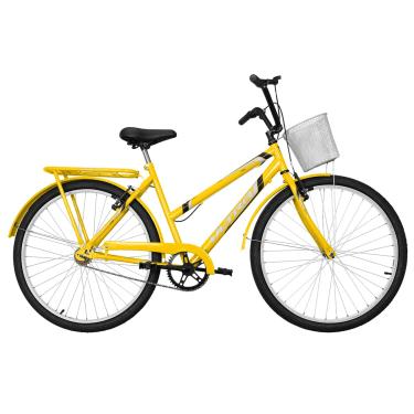 Imagem de Bicicleta de Passeio Ultra Bikes Esporte Wave Aro 26 Reforçada Freio V-Brake Amarelo