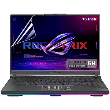 Imagem de UUONDO Pacote com 2 protetores de tela HD cristalinos para laptop gamer ASUS ROG Strix G16/ASUS ROG Zephyrus M16/S16 40.6 cm/Zephyrus Duo 16 40.6 cm. Filtro de tela para proteção ocular e