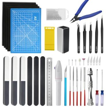 Imagem de Bigstone 50 PCS Gundam Model Tools Kit Hobby Building Tools Set for Cars, Airplanes, Buildings, Gundam, Robots Models Building Repairing and Fixing ext.