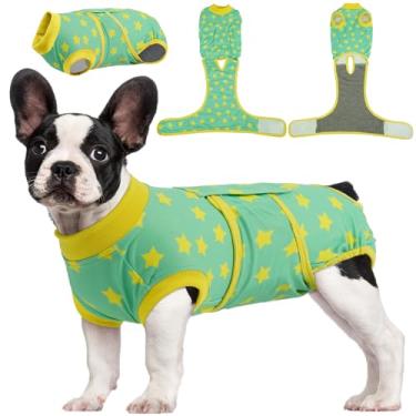 Imagem de Kuoser Terno de recuperação de cães fêmeas machos, body pós-cirurgia para esterilização, macacão para cães após cirurgia, roupa de recuperação cirúrgica para animais de estimação antilambida