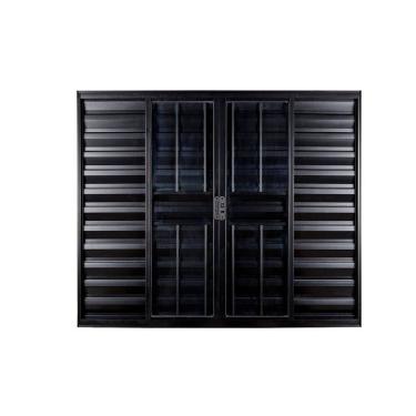 Imagem de Janela Veneziana 6 Folhas Central com Grade Vidro Liso 100x150 Ecosul Esquadrisul