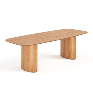 Imagem de Mesa De Jantar Orgânica Tivoli 270cm X 110cm 10 Lugares Lamina Cinamomo