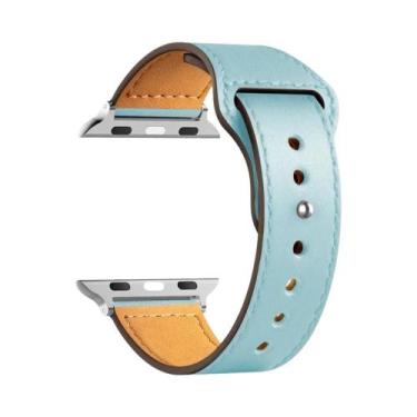 Imagem de Pulseira De Couro Unissex Para Apple Watch Series 8 9 3 4 5 6 SE 7 Ult