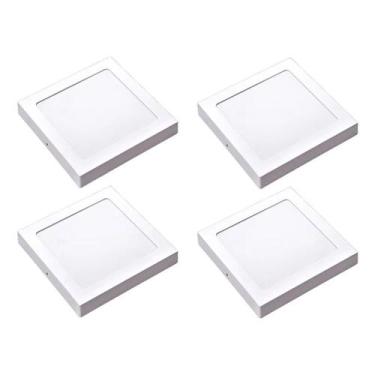 Imagem de Kit 4 Painel Led Sobrepor Quad Luz Neutra 4000K 12W 17Cm - Avant