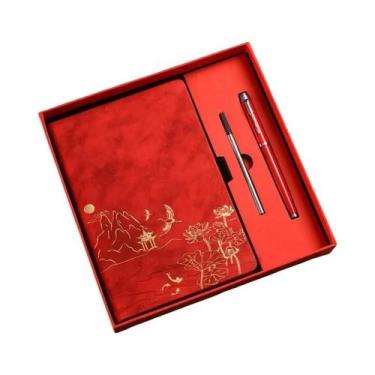 Imagem de Capa De PU Que Muda De Cor Com Sensação De Pele, Conjunto De Caderno A