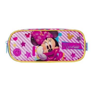 Imagem de Estojo Escolar Infantil 1 Compartimento Disney Minnie Mouse - Xeryus, 