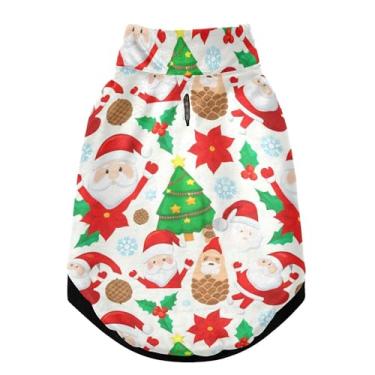 Imagem de SEHANY Casaco de Natal para cães pequenos, super quente, à prova de vento, jaqueta de inverno, macia, aconchegante para animais de estimação, moletom para clima frio na neve com trela, casaco para