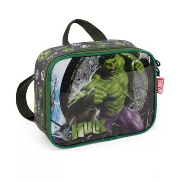 Imagem de Lancheira Térmica Escolar Infantil Hulk Marvel Verde Luxcel