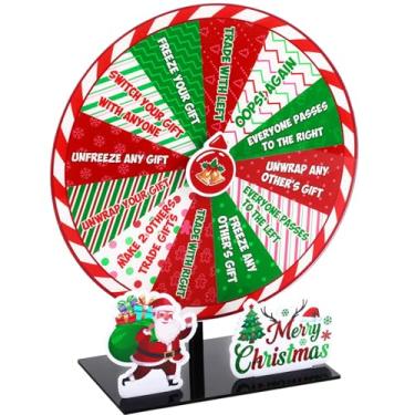 Imagem de Capoda Jogos de Natal Troca de Presentes para Adultos Família 25,4 cm Roda Giratória com Suporte Elefante Branco Jogos de Festa de Natal Presente de Troca de Papai Noel Presente para Colegas de