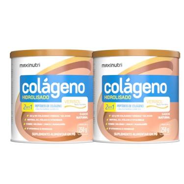 Imagem de Maxinutri, Kit 02 Colágenos Verisol Maxinutri Lata 250g Sabor Natural