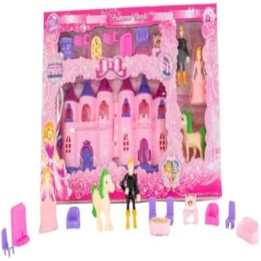Imagem de Castelo, princesas, figuras, acessorios, plastico, brilhante, completo, infantil, azul