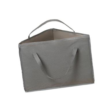 Imagem de predolo Organizador de cabides rígido com tampa e alças, leve e prático para guardar brinquedos, objetos diversos outros itens domésticos, Triângulo Cinza