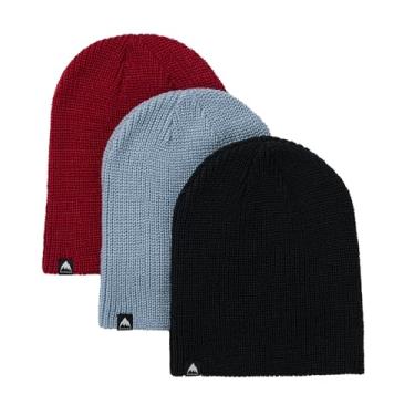 Imagem de Burton Gorro infantil reciclado DND (pacote com 3), preto verdadeiro/azul empoeirado/vermelho escuro, tamanho único