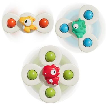 Imagem de Suction Cup Spinner Toy ALASOU para crianças de 1 a 3 anos com 3 peças