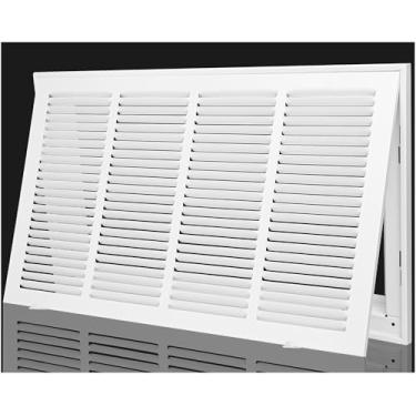 Imagem de Grade de ar de retorno, grade de cobertura de ventilação de retorno de ar para teto e parede, grade de cobertura de ventilação de aço HVAC A/C serve para abertura de duto 61 cm L x 30 cm A, comporta