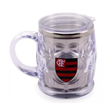 Imagem de Caneca Térmica Flamengo 500ml - Tampa, Plástico e Inox - Drina