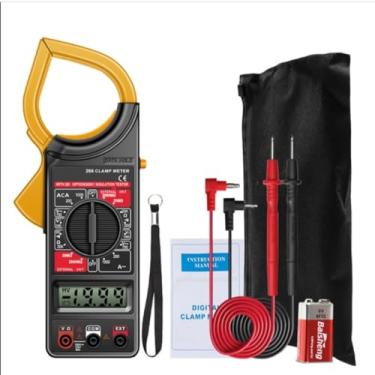 Imagem de Alicate Amperímetro Digital ferramenta Portátil C/Estojo C/Bateria Voltimetro Multímetro