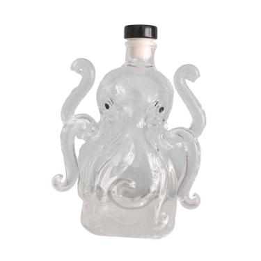 Imagem de IEUDNS Garrafa de Uísque em Formato de Polvo, Transparente E Divertida, para Bar em Casa Ou Restaurante.