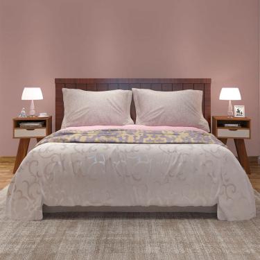 Imagem de Conjunto Mesas de Cabeceira 2 Gavetas Vip Cor Cedro/Off White - Pnr Móveis