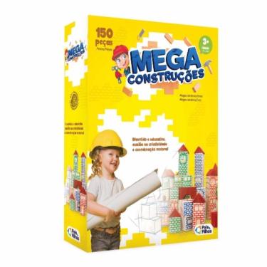 Imagem de Jogo Mega Construções 150 Peças Madeira Infantil Criatividade Pais e Filhos
