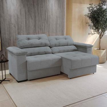 Imagem de Sofá Cama Kappesberg Stelo Linho Cinza 230cm