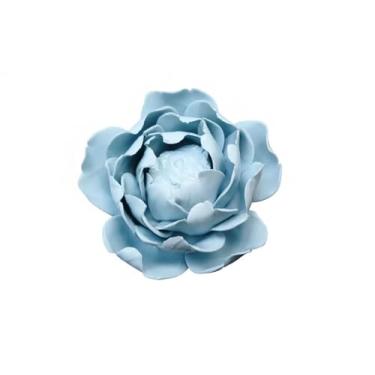 Imagem de AMERRY Botão de flor de peônia, decoração de parede de flor de cerâmica de 8 cm, escultura de parede de flor artificial, flores de cerâmica feitas à mão para casa, corredor, sala de estar, cozinha